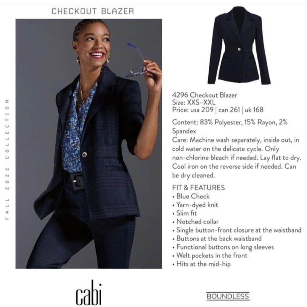 CAbi Checkout Blazer - Size L